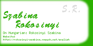 szabina rokosinyi business card